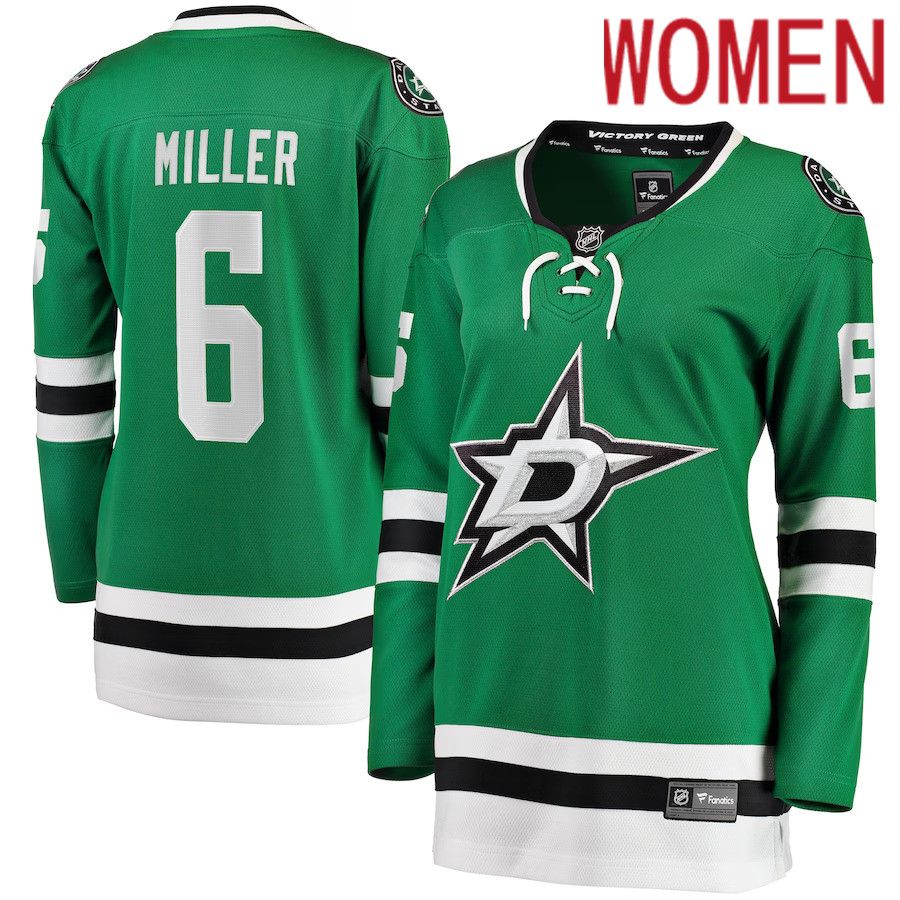 Women Dallas Stars 6 Colin Miller Fanatics Branded Kelly Green Home Breakaway Player NHL Jersey